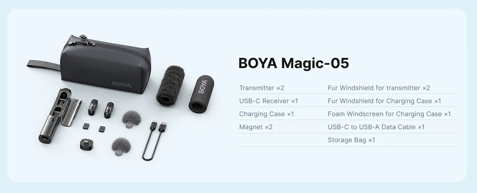 Magic Professional Wireless Lapel Microphone Shotgun/Desktop/Handheld Mic for iPhone Android Camera PC Video Recording