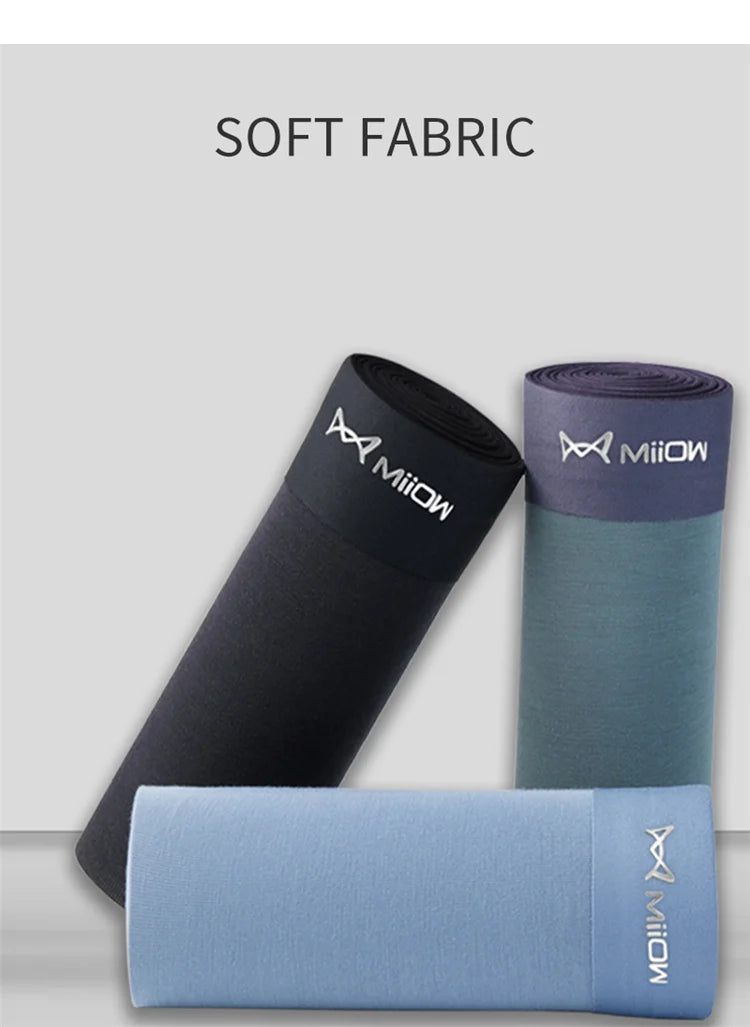 3-Pack Men’s Modal Graphene Boxer Shorts – Antibacterial Crotch, Comfortable Fit