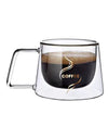200ml Double Wall Glass Coffee Cups Espresso Clear Insulated Tea Mugs Heat Resistant Handle Mug For Latte Cappuccino