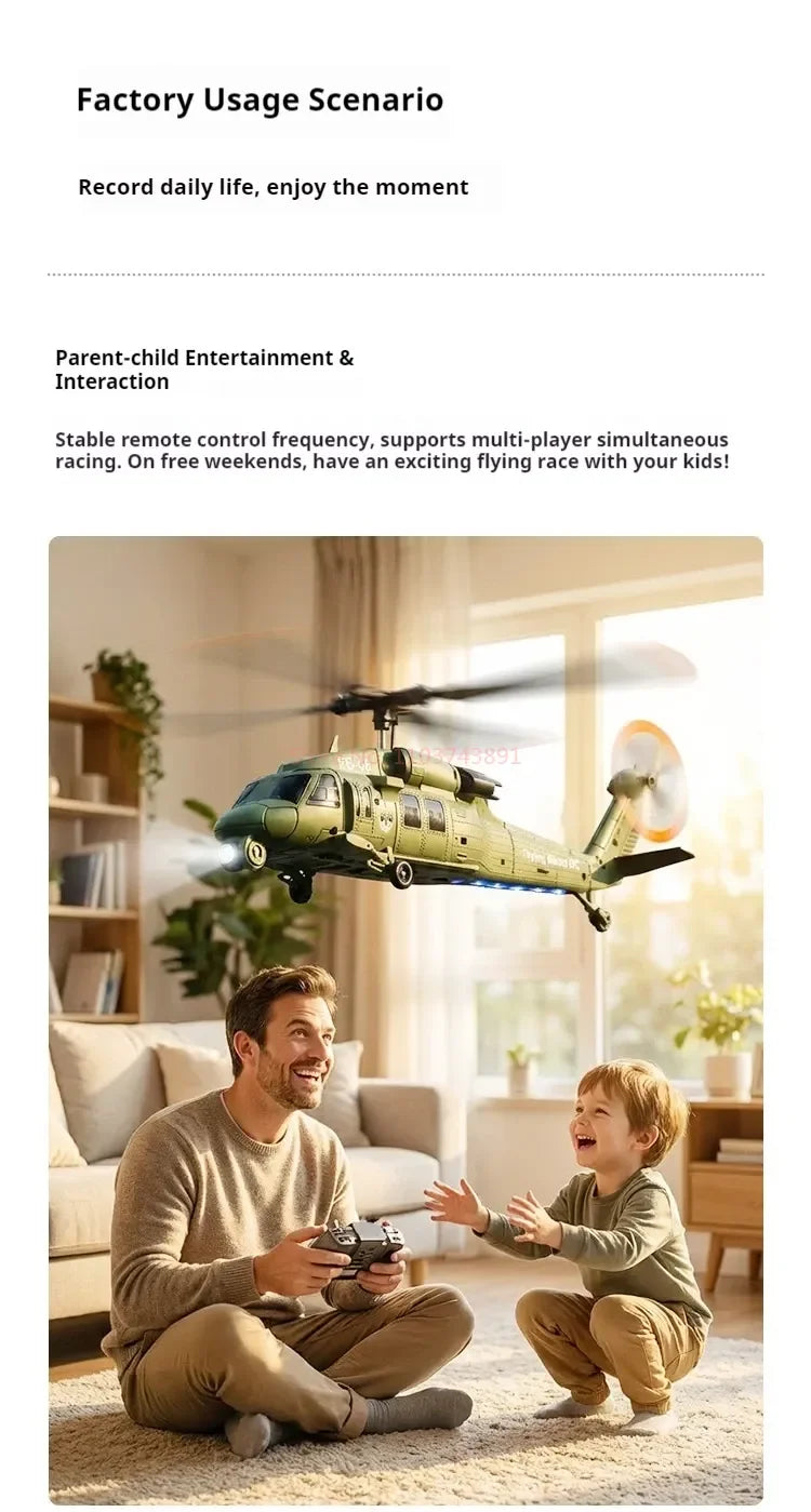 FB06 Black Hawk Remote Control Helicopter 4 Channel Optical Flow Positioning Simulation Model
