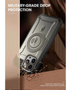 For iPhone 15 Pro Case 6.1“ 2023 UB Pro Mag Full Body Rugged Case with Built-in Screen Protector Kickstand Belt-Clip