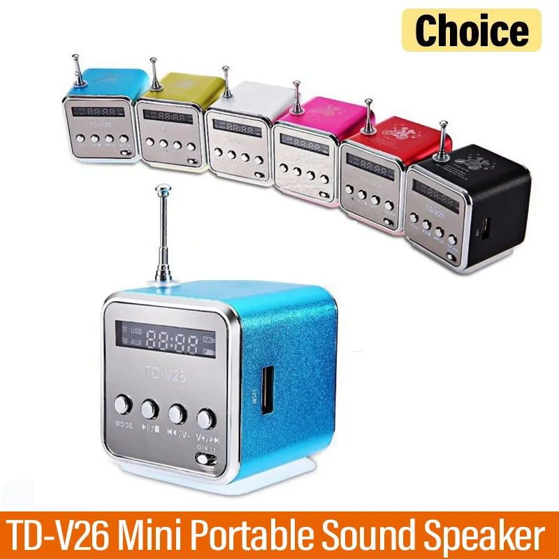 Rechargeable Portable radio FM portable mini radio Mini High Bluetooth Portable Voice Suitable for computer cell phone MP3 music