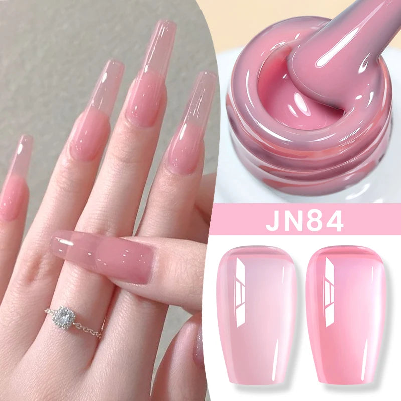 10ml Jelly Nude Gel Nail Polish Autumn Amber Semi Transparent Manicure Soak off UV LED Nails Gel Varnish