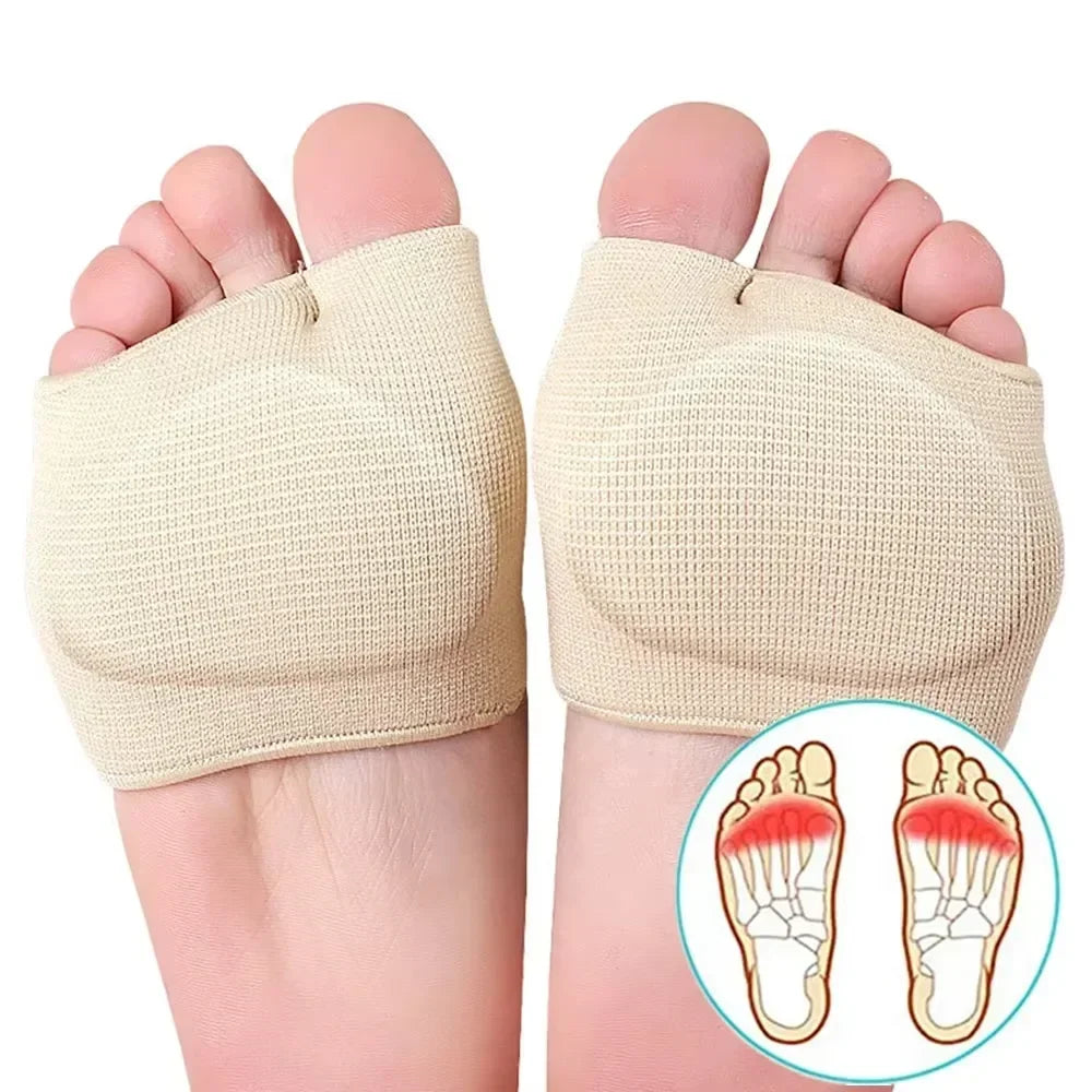 Metatarsal Pads for Women and Men Forefoot Pad for Ball of Foot Pain Relief Insoles Half Sock Support Soft Gel Foot Cushion 2pcs