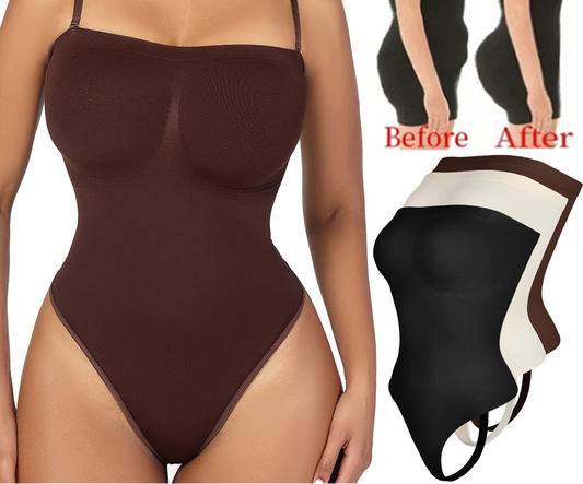 Women Tummy Control Thong Bodysuit – Slimming Compression Shapewear