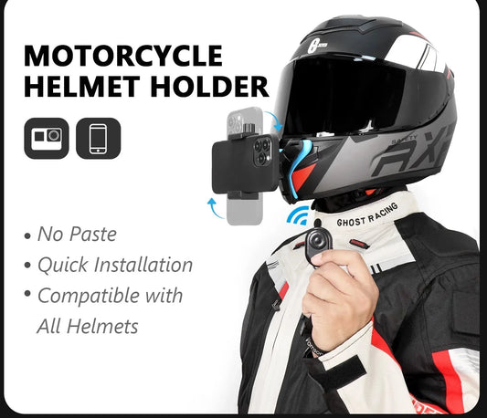 Motorcycle Helmet Chin Strap Mount for Gopro Hero 11 10 9 Black Dji Action 3/2 Insta360 for Phone Motorcycle Accessories