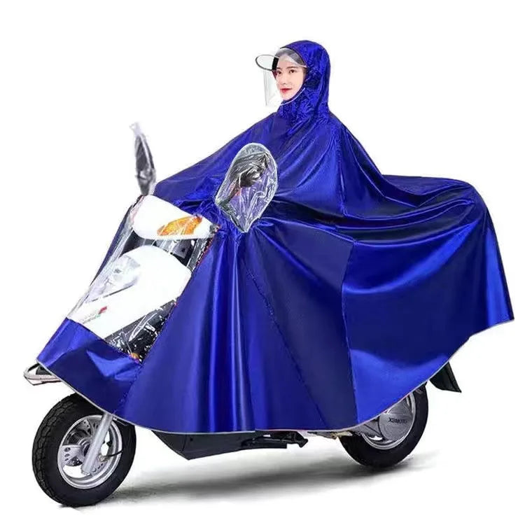 Large Double Person Waterproof Motorcycle Rain Poncho with Foot Coverage