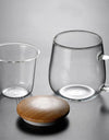 Creative Glass Tea Infuser Cup With Filter Transparent Flower Teacup  Handle Bamboo Lid Heat-resistant Fruit Tea Mug Drinkware