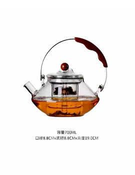 Kung Fu Tea Set Beam Glass Teapot Pottery Stove Tea Water Separation Tea Pot Cooking and Steaming Dual Purpose Tea Kettle
