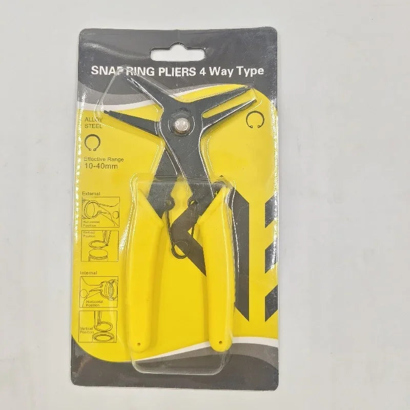 Circlip Pliers 2 in 1 Internal and External Dual Purpose Pliers External Spring Pliers Large Retaining Ring Removal Tool 1pcs