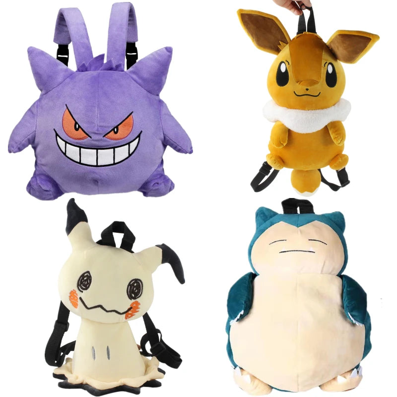 Kawaii Pokemon Plush Backpack Soft Cartoon Shoulder Bag