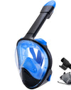 Full Face Snorkel Mask Snorkeling with Camera Mount 180 Degree Panoramic View Anti-Fog Anti-Leak Snorkeling Set for Adult Kids