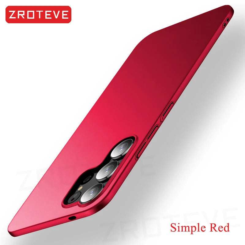 Zroteve Slim Matte Hard PC Case for Samsung Galaxy S26 Ultra / S25 Edge / S24 / S23 – Lightweight Protective Cover