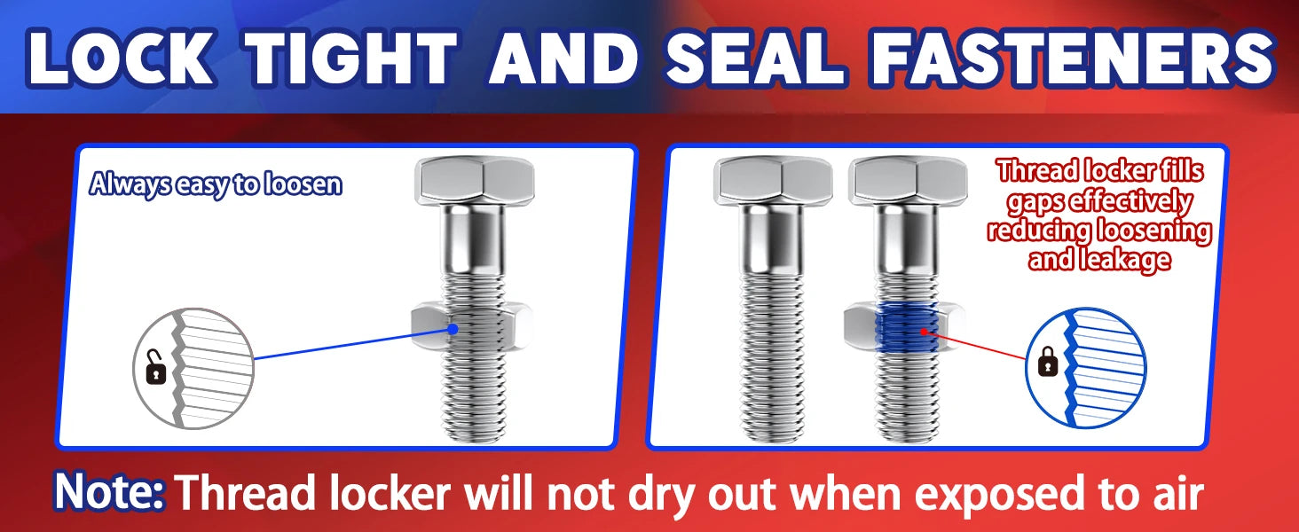 243 15ml, fast drying strong thread locking adhesive, high temperature anaerobic adhesive, suitable for automotive, machinery, steel frame locking, factory direct sales