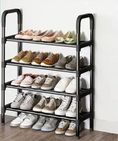 4/5/6/7/8 Tiers Metal Frame Shoe Rack Shoe Organizer Closet Space Saving Shoe Shelf for Entryway Tall Shoe Rack Load-Bearing