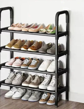 4/5/6/7/8 Tiers Metal Frame Shoe Rack Shoe Organizer Closet Space Saving Shoe Shelf for Entryway Tall Shoe Rack Load-Bearing