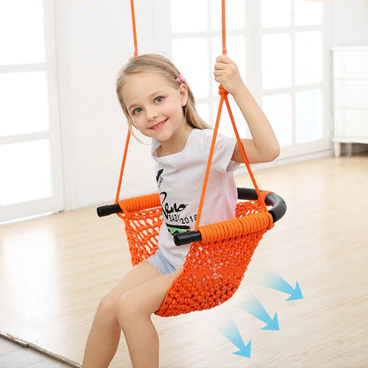 U-shape Children Swing Indoor Outdoor Baby Home Courtyard Rope Net Seat Hanging Chair Playground Equipment