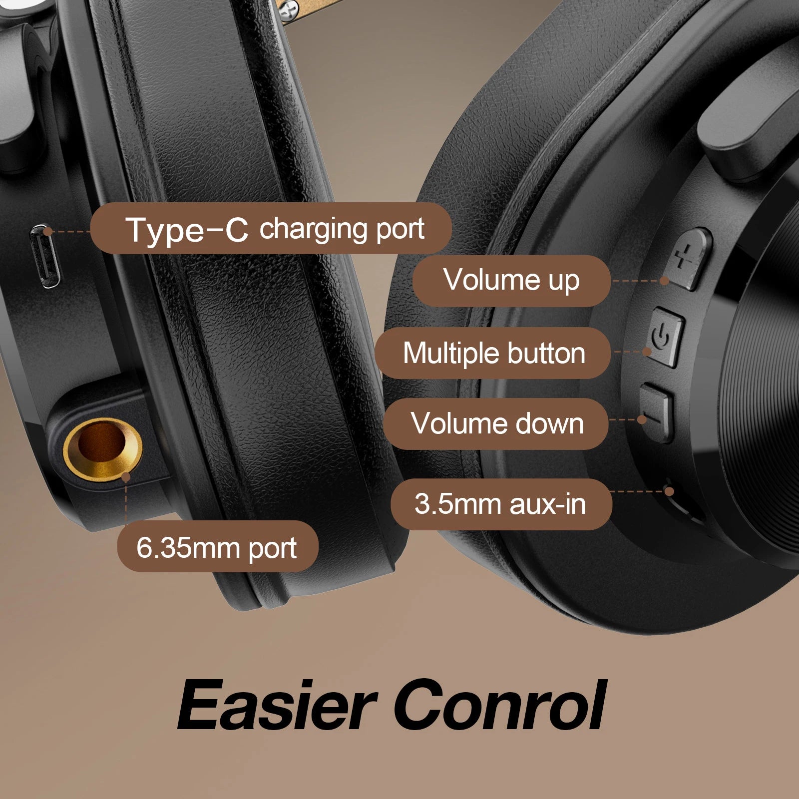 Fusion A70 Bluetooth Headphones Hi-Res Audio Over Ear Wireless Headset Professional Studio Monitor DJ HiFi Headphones