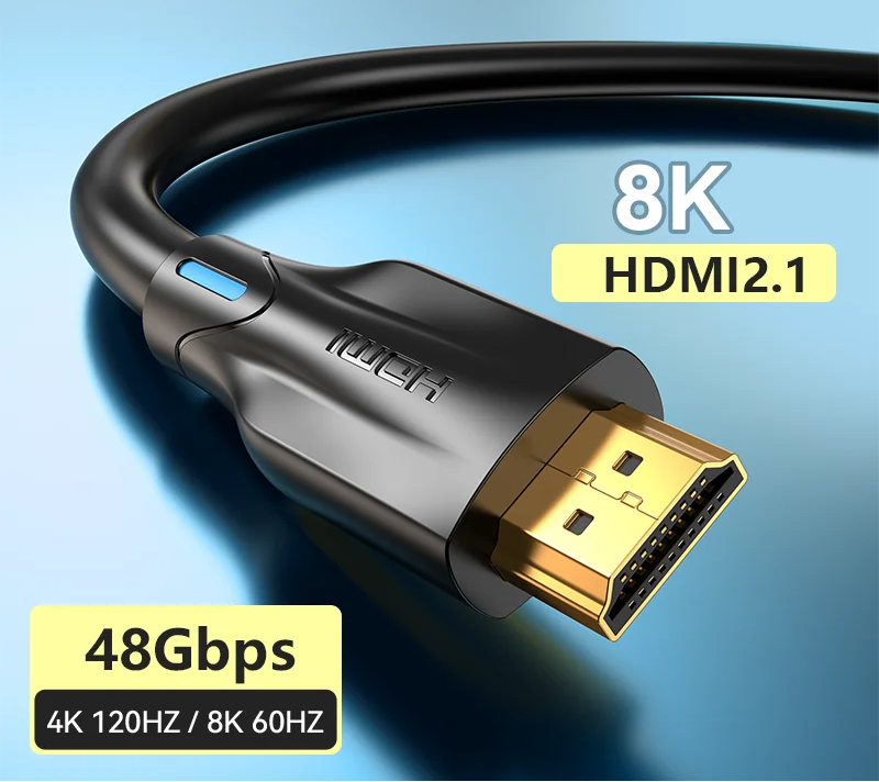 HDMI-Compatible 2.1 Cable Ultra High Speed 8K@60Hz 4K@120Hz Certified Cord for PS5 Xiaomi TV Box Dolby Vision HDCP 2.3