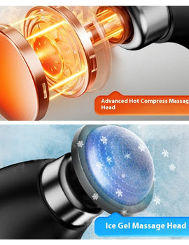 Foldable Massage  Deep Tissue with Heat & Cold Head Adjustable Angles Portable Percussion Back Massager for Muscle Neck Body