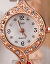New Fashion Rhinestone Watches Women Luxury Brand Stainless Steel Bracelet watches Ladies Quartz Dress Wrist watches