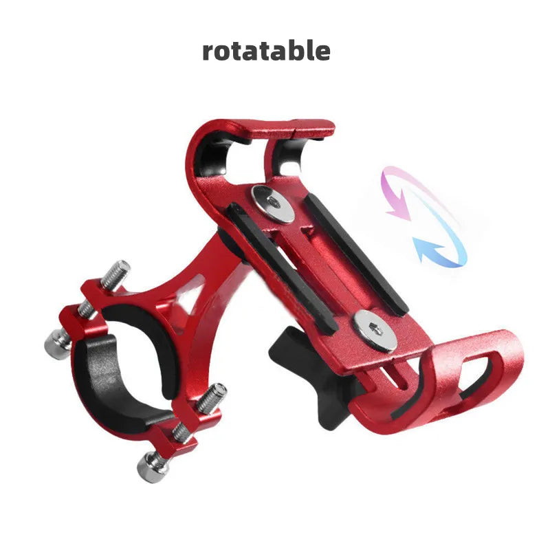 360° Rotate Metal Motorcycle Bike Phone Holder Anti-slip Bracket GPS Navigation Clip Universal Bicycle Stand for All Smartphones