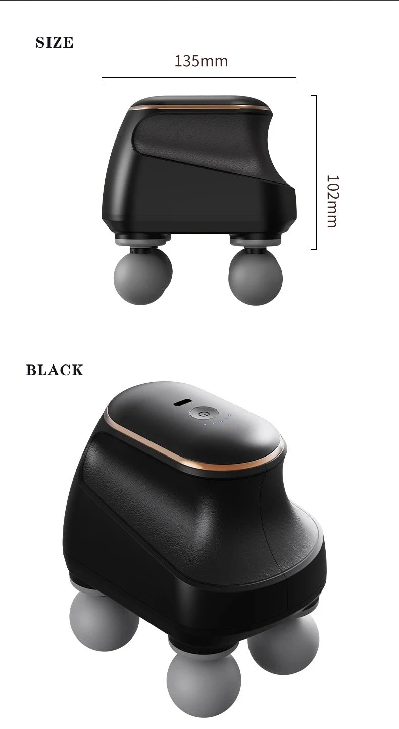 Portable Fascia  Muscle Massager  Four-head High Frequency Neck Shoulder Waist Massage Machine Professional Fascia Massage