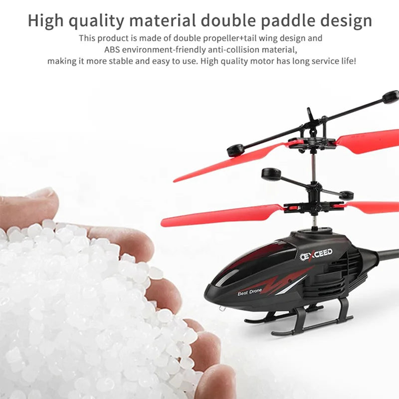 2 Channel Gesture Control Suspension Helicopter RC Remote Induction Aircraft With Charging LED Light Toy for Boys