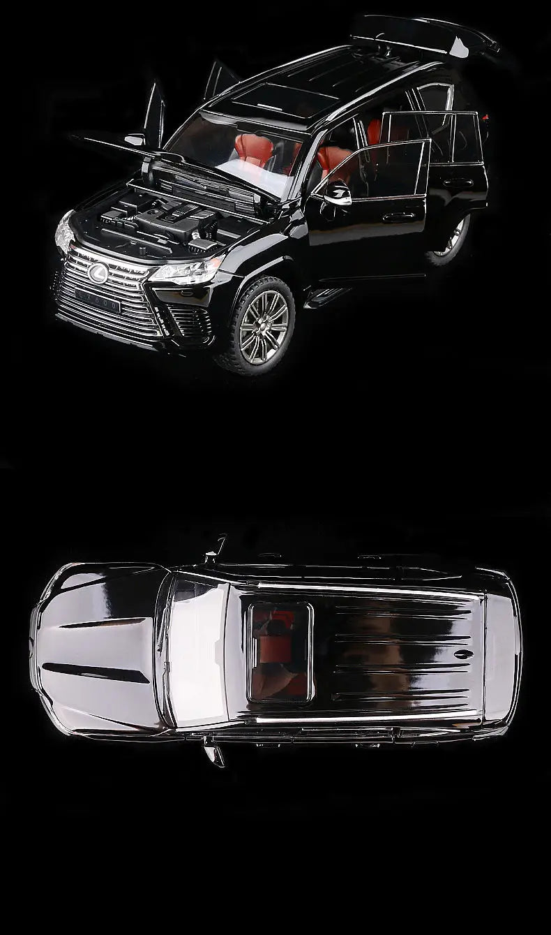 1:24 Lexus LX600 SUV Metal Model Car Toys Alloy Diecast Simulation Offroad Vehicles Sound And Light Cars