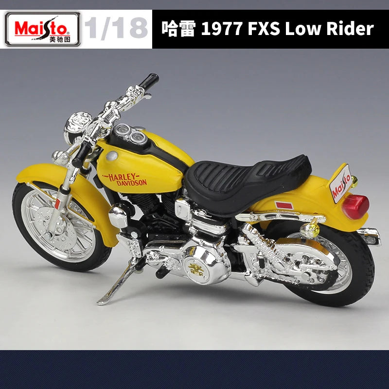1 18 Scale Harley Davidson FXS Low Rider 1977 Diecast Motorcycle Model