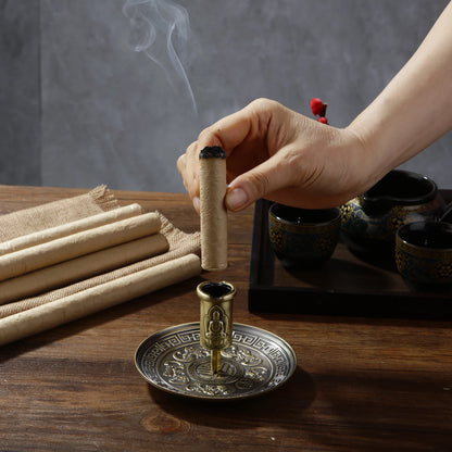 Chinese Style Metal Palo Santo Holder Incense Burner for Palo Santo Sticks Incense Holder Scent Wood Stand and Ash Catche