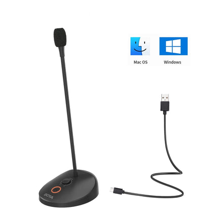 USB Desktop Gooseneck Microphone for Computer Smartphone Video Conference Live Streaming YouTube Podcasting Gaming