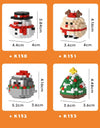 1 Piece Randomly Creative Christmas Series Building Blocks Santa Claus Tree Kawaii Damo Egg Bricks Model Toys For Xmas Gift