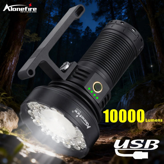10000 Lumen 31 LED Rechargeable High Power Flashlight
