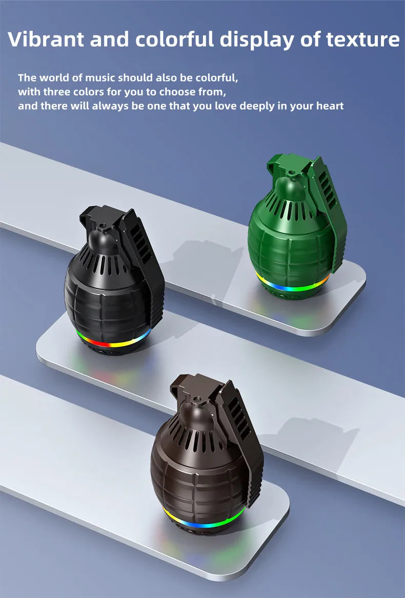 M26 Grenade Wireless Bluetooth Speaker Portable with FM Radio Bluetooth Speaker Outdoor Mountaineering subwoofer TWS/TF