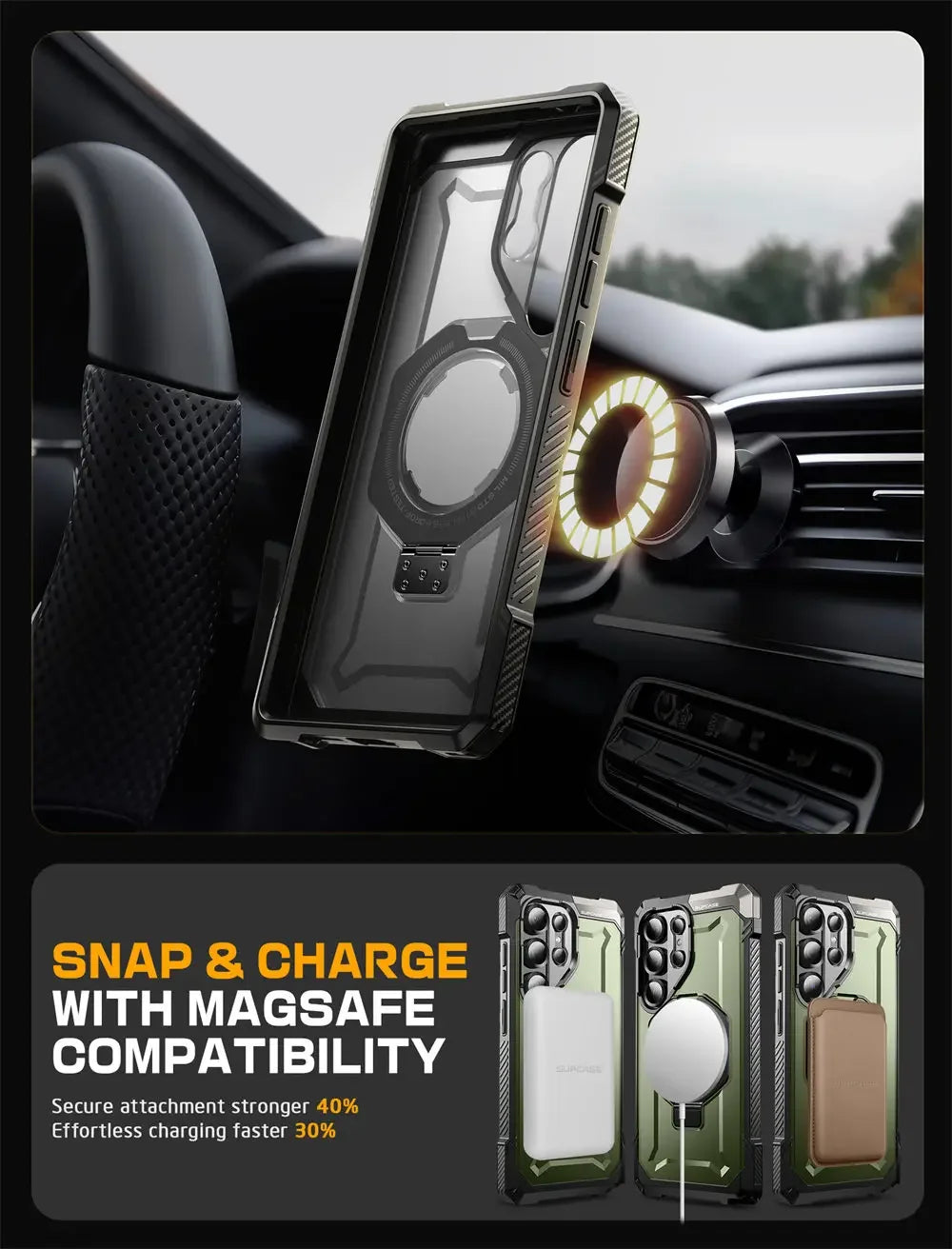 For Samsung Galaxy S25 Ultra Case 6.9" 2025 SUPCASE UB Grip Anti-Scratch Heavy Duty Rugged  Phone Case with Kickstand