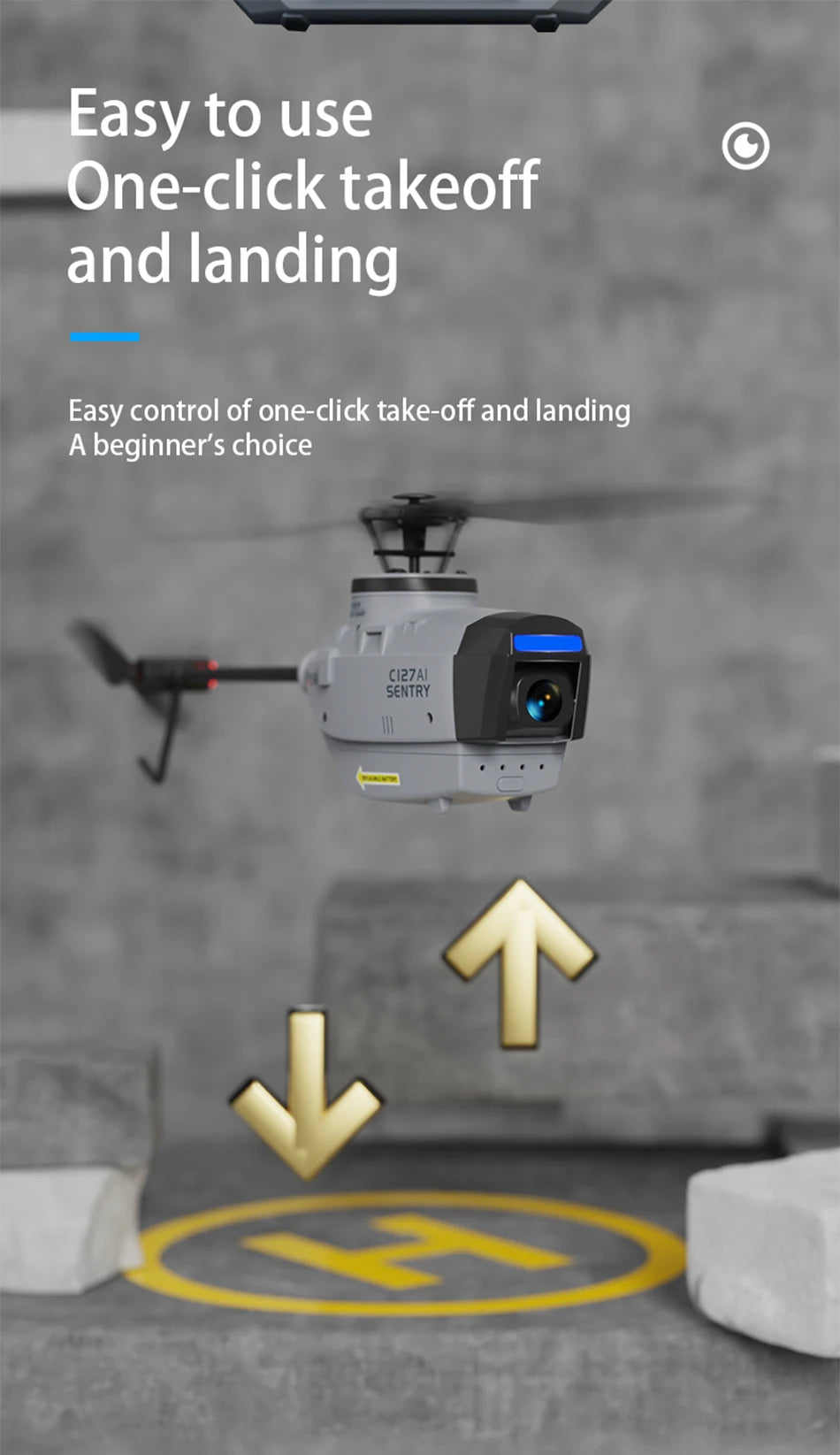 RC ERA C127AI C127 C128 2.4G 6-Axis Gyro Stabilized Flybarless Professional RC Helicopter 4ch Remote Control Aicraft for Adult