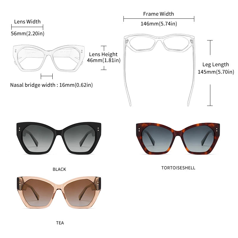 Butterfly Frame Women Polarized Sunglasses Acetate UV400 Fashion Party Eyewear