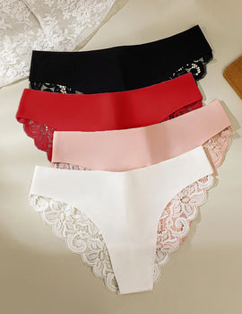 Lace Panties Transparent Underwear Seamless Panties for Woman Low Rise Briefs Hot Ladies Undepants Lingerie