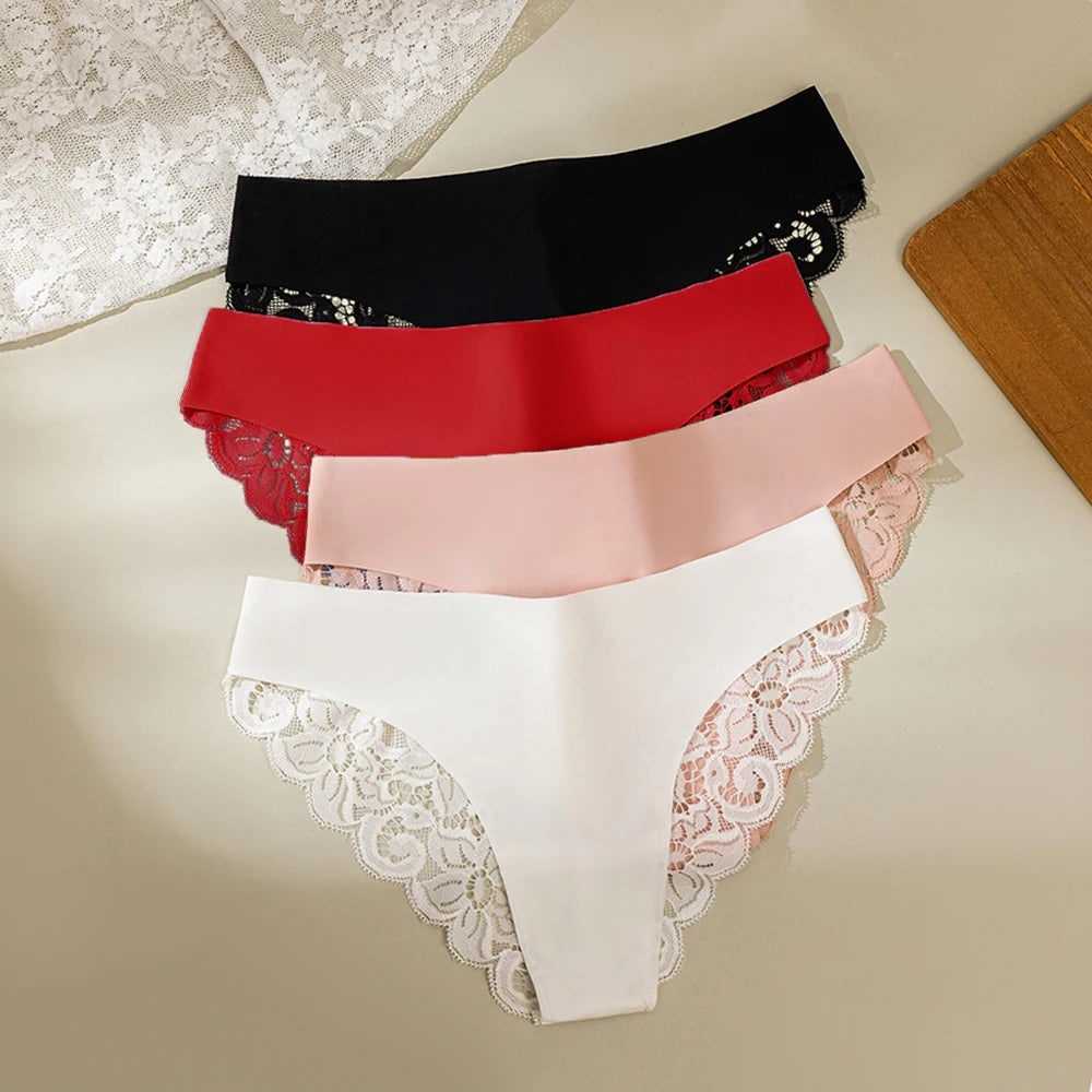 Lace Panties Transparent Underwear Seamless Panties for Woman Low Rise Briefs Hot Ladies Undepants Lingerie