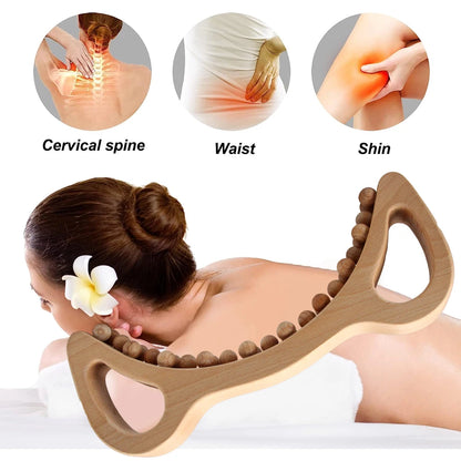 1Pcs Guasha Wood Stick Massage Tool for Body Lymphatic Drainage Massager Sculpting Tools,Anti Cellulite,Trigger Point Treatment