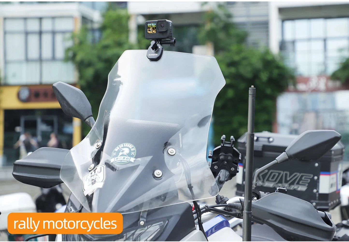 Aluminum Motorcycle Windshield Camera Mount Clamp for GoPro Insta360 DJI Action Cameras
