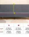 Armless Sofa Covers Elastic Solid Color Sofa Bed Cover Folding Seat Slipcover Dust-proof Stretch Couch Protector for Living Room