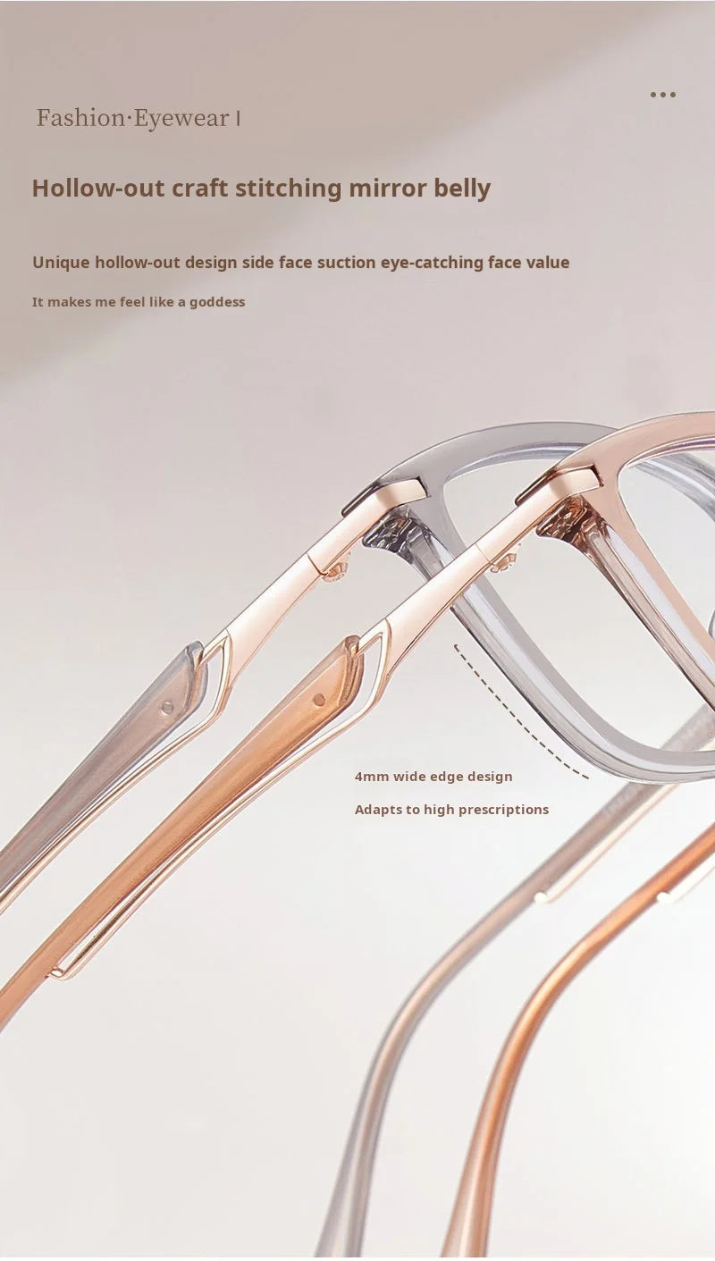Retro Square Cat Eye Lightweight TR90 Eyeglasses Frames for Women