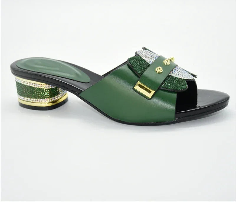 Slingback Heel for Women Italian Designers Women Shoes Decorated with Rhinestone Wedding Shoes Bride