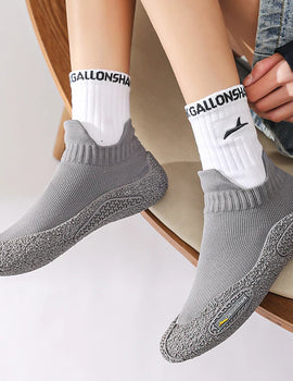 Silent Indoor Sports Shoes and Socks Gym Ultra Lightweight Shock Absorbent Breathable Anti Slip Soft Bottom Yoga