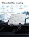 Dual Coil Fold Screen Car Wireless Charger For Samsung Galaxy Z 4 3 Fold Flip iPhone 15 14 Fast Phone Charging Vent Mount Holder