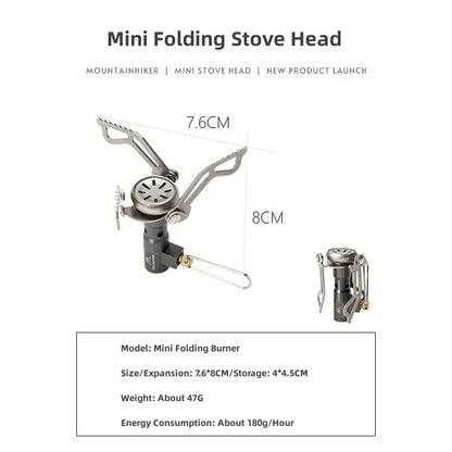 Camping Tourist Burner Big Power Mini Gas Stove Cookware Folding Portable Outdoor Picnic Barbecue Survival Furnace