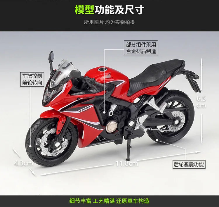 1 18 Scale Honda CBR650F Diecast Motorcycle Model