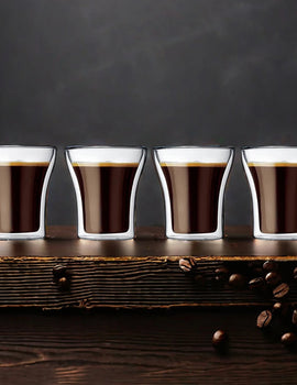 2/4/6pcs Double Wall Espresso Cups High Borosilicate Glass Cup For Tea Wine Milk Heat Resistant Drinkware Mug 80/200ml